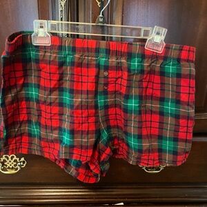 Wondershop Red and Green Plaid Women Shorts